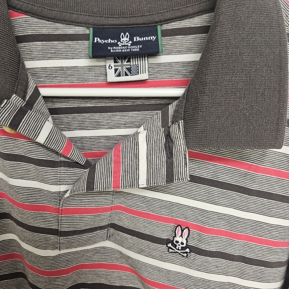 Psycho Bunny Polo Shirt Men’s Size 6 LOT OF 2 Blue Green Red - Picture 2 of 9